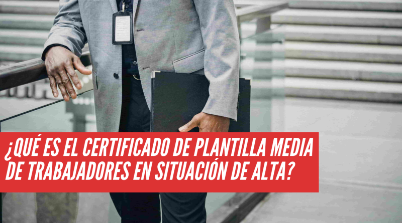 certificado de plantilla media de trabajadores en situación de alta